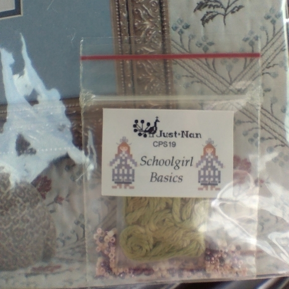 New Just Nan Schoolgirl Basics Cross Stitch Pattern Embellishment Bead Kit OOP - Picture 3 of 3